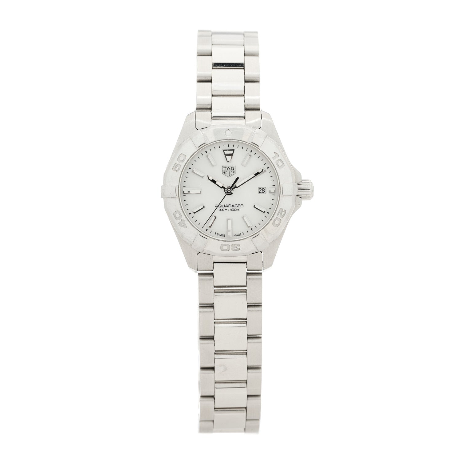 Tag Heuer Stainless Steel Mother of Pearl 27mm Aquaracer Lady Quartz Watch WBD1411 1 of 4