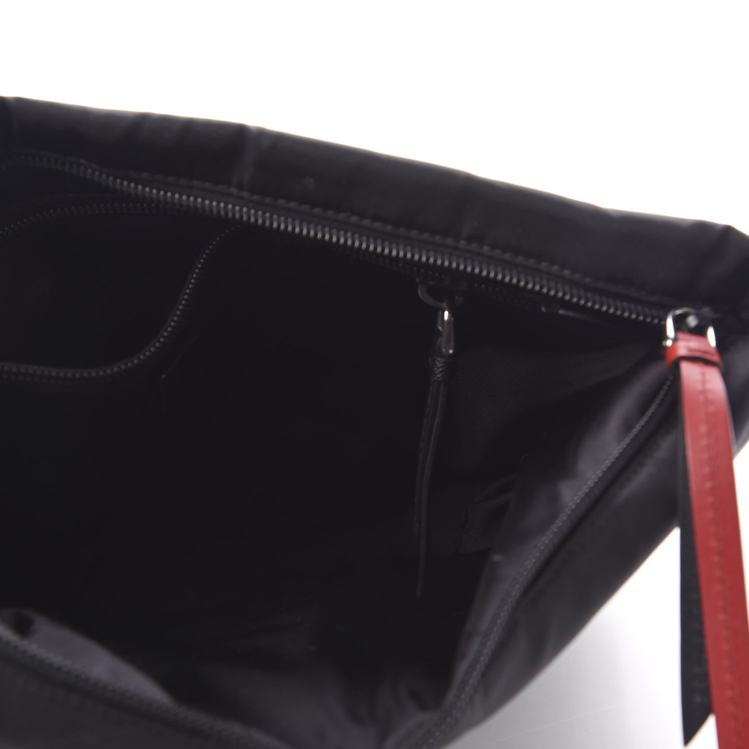 Prada Tessuto Nylon Studded Wristlet Black Fuoco 7 of 8