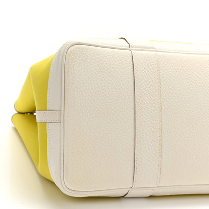 Hermes Toile Officier Negonda Garden Party 36 MM Lime White 7 of 8