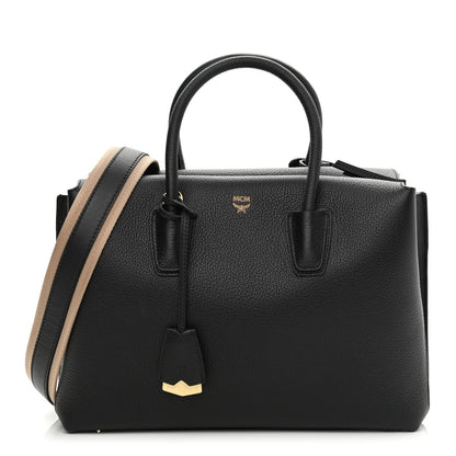 MCM Grained Calfskin Medium Milla Tote Black 1 of 11
