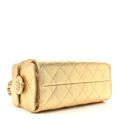 Chanel Metallic Caviar Quilted Mini Chanel 25 Handbag Gold 4 of 11