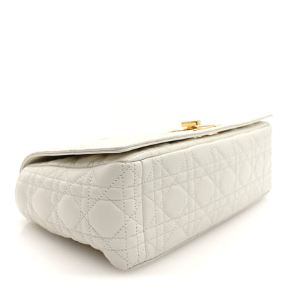 Christian Dior Grained Calfskin Cannage Large Caro Bag Ivory 4 of 10