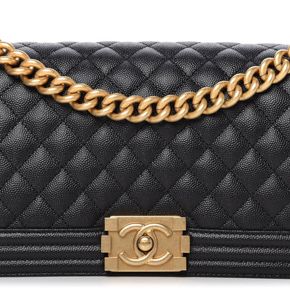 Chanel Caviar Quilted Medium Boy Flap Black 10 of 11