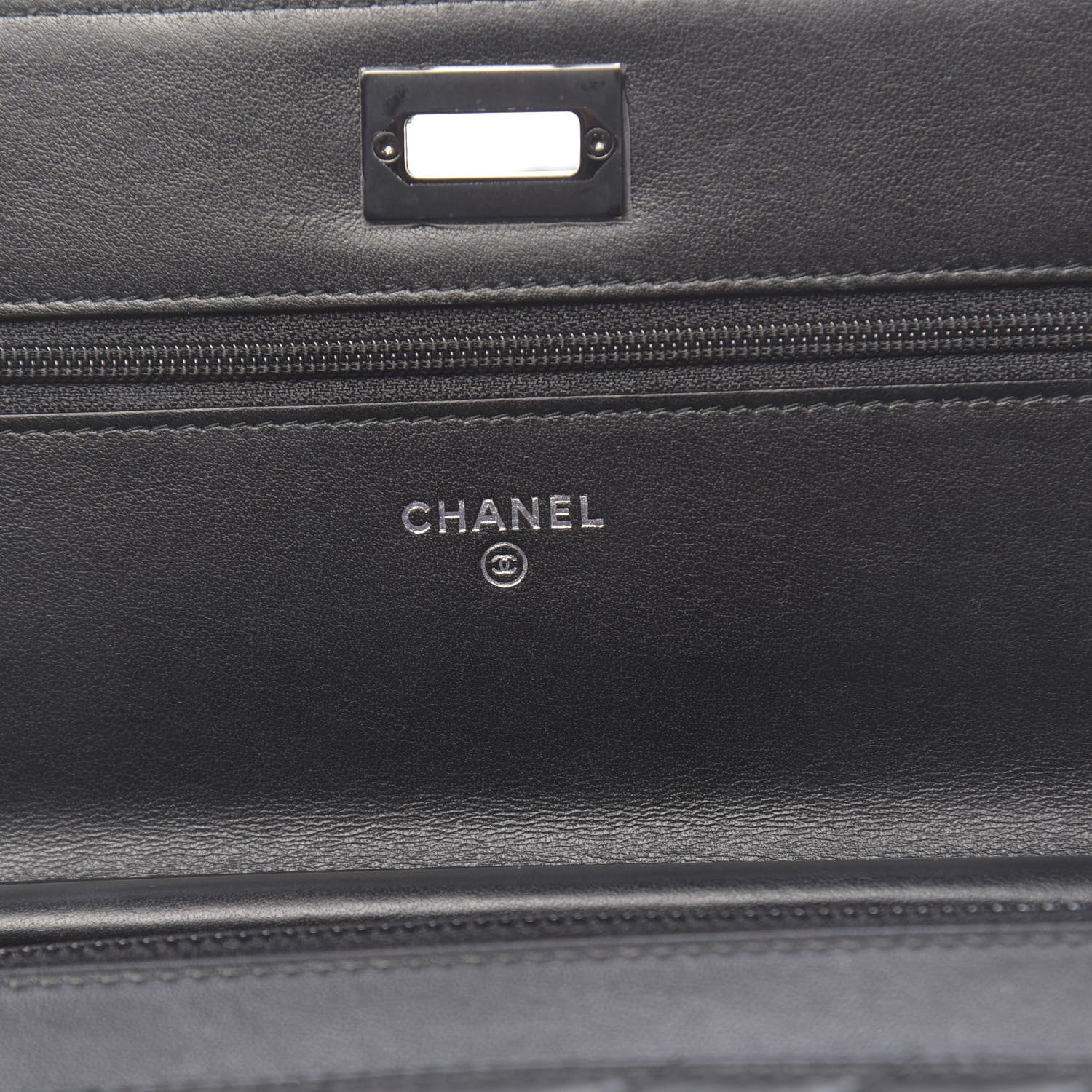 Chanel Aged Calfskin Chevron Quilted Reissue Wallet On Chain WOC So Black 6 of 11