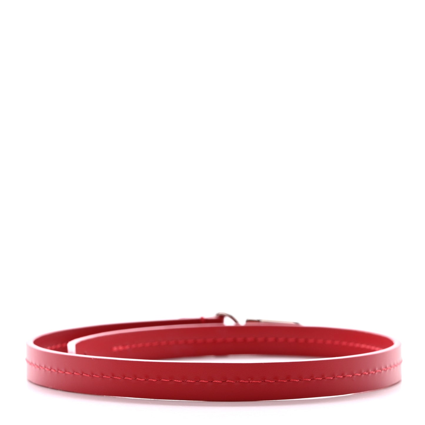 Calfskin Pochette Accessories Strap Red