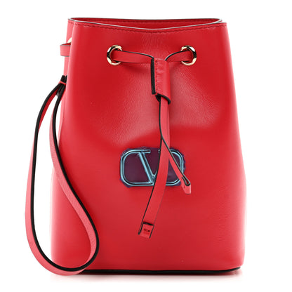 Valentino Garavani Nappa Mini Vlogo Bucket Bag Rouge Pur 1 of 6