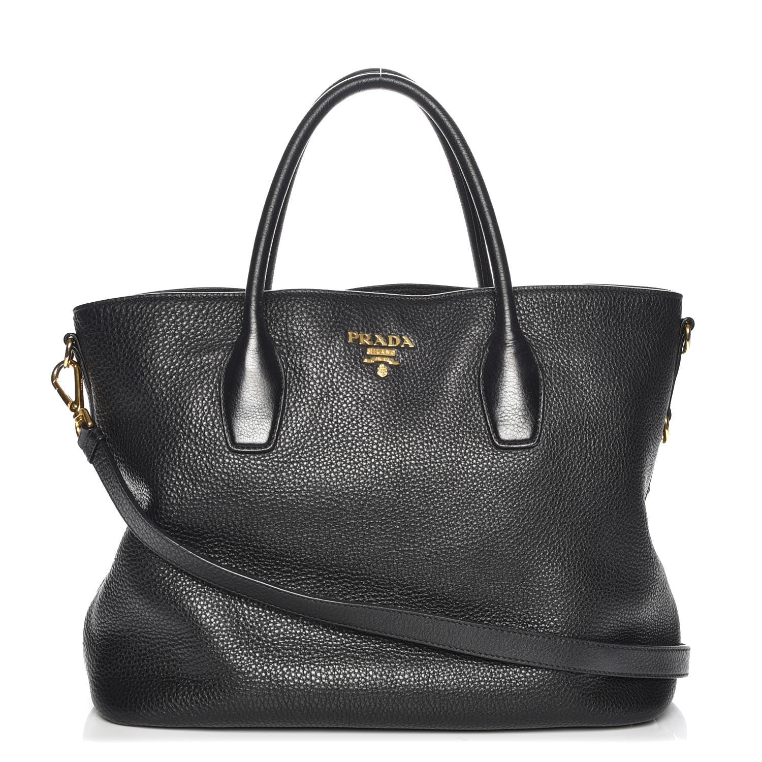 Prada Vitello Daino Tote Nero Black 1 of 8