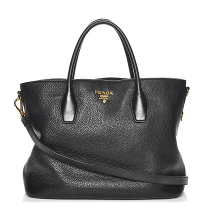 Prada Vitello Daino Tote Nero Black 1 of 8