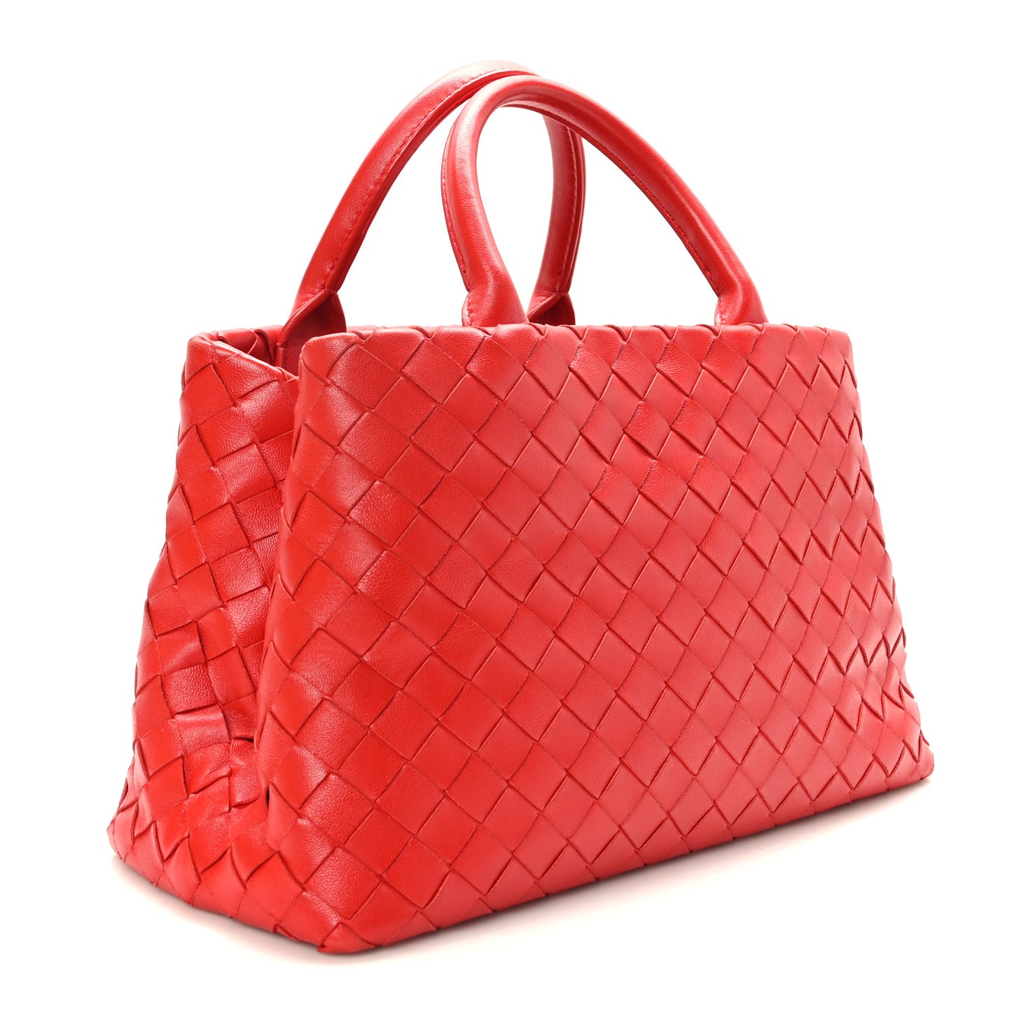 Nappa Intrecciato Tote Bag Red