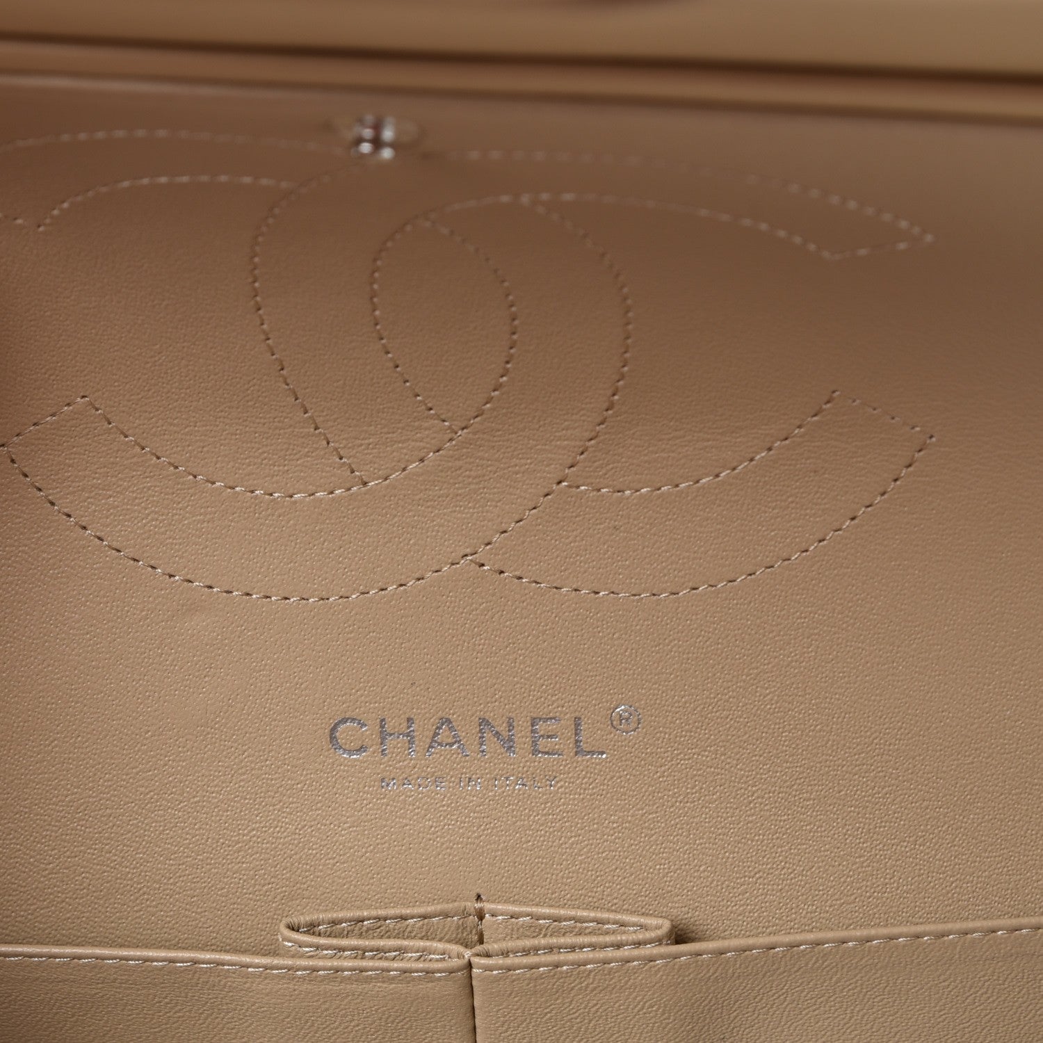 Chanel Patent Quilted Jumbo Double Flap Beige 7 of 10