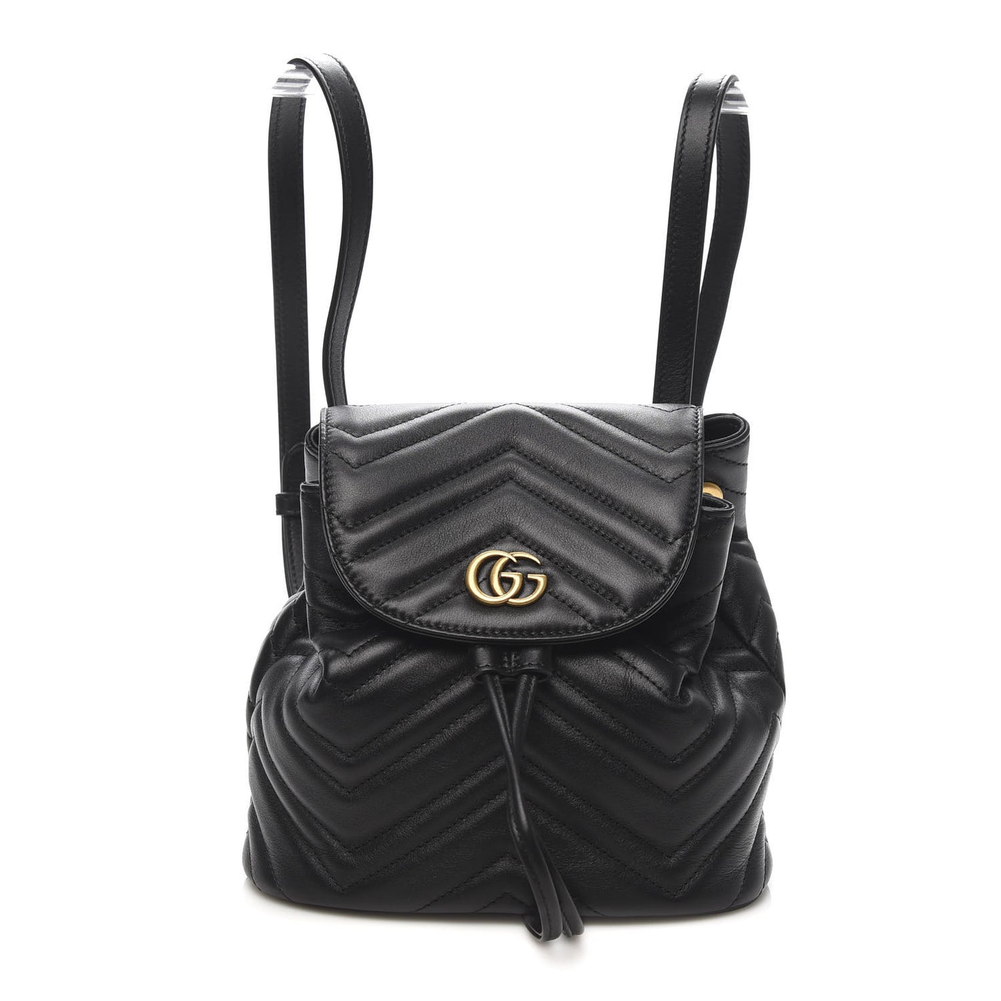Calfskin Matelasse GG Marmont Flap Backpack Black