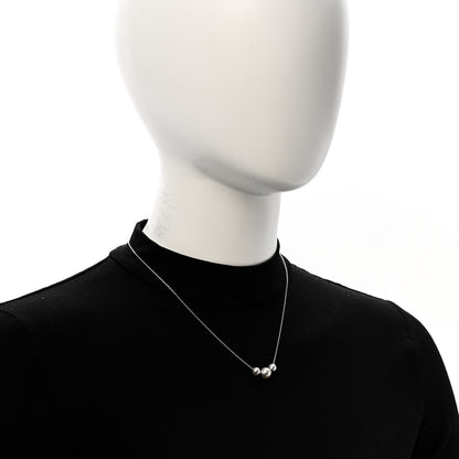 Mikimoto 18K White Gold Diamond Akoya Cultured Pearl 5.5-8mm Pearls in Motion Necklace 2 of 5