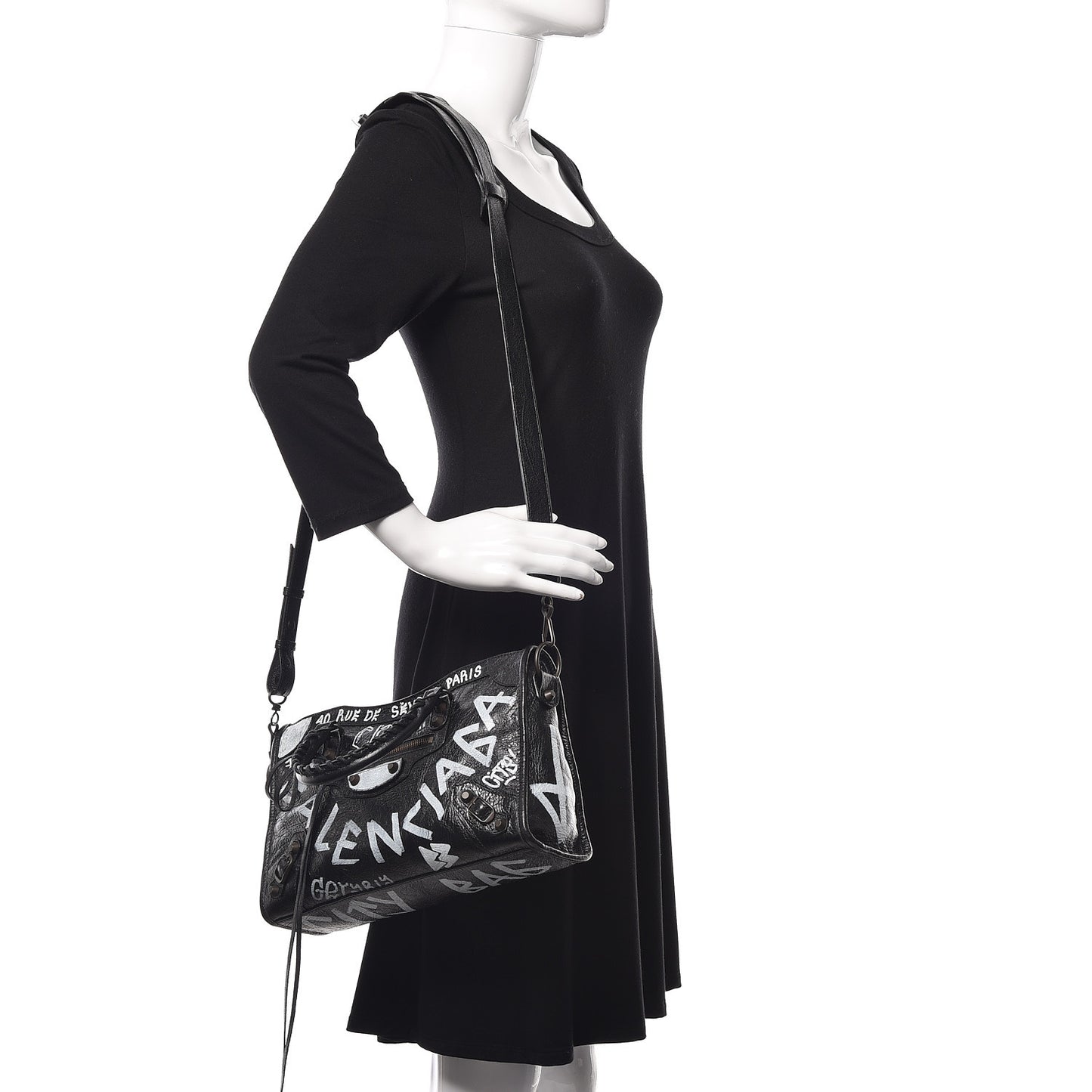 Agneau Classic Hardware Graffiti All Over S City Black