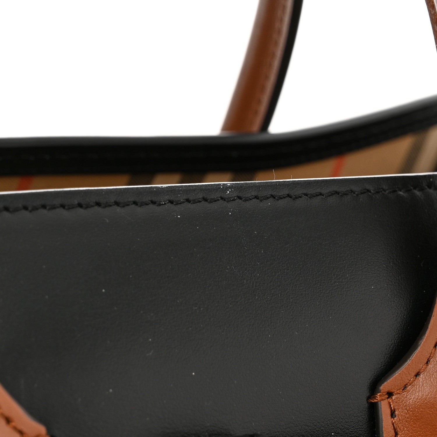 Burberry Smooth Calfskin Triple Stud Small Belt Bag Black Tan 9 of 9