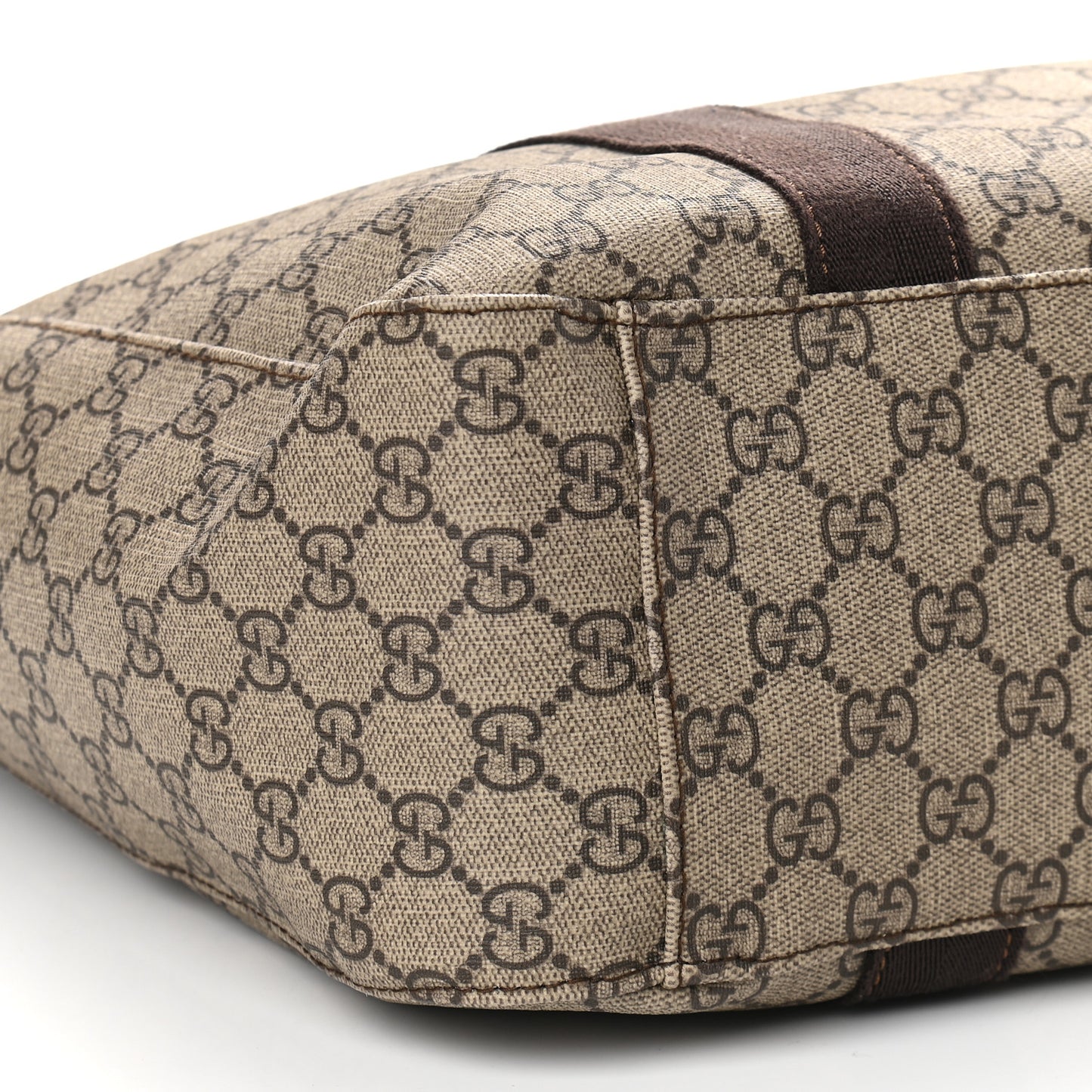 GG Plus Monogram Medium Tote Dark Brown