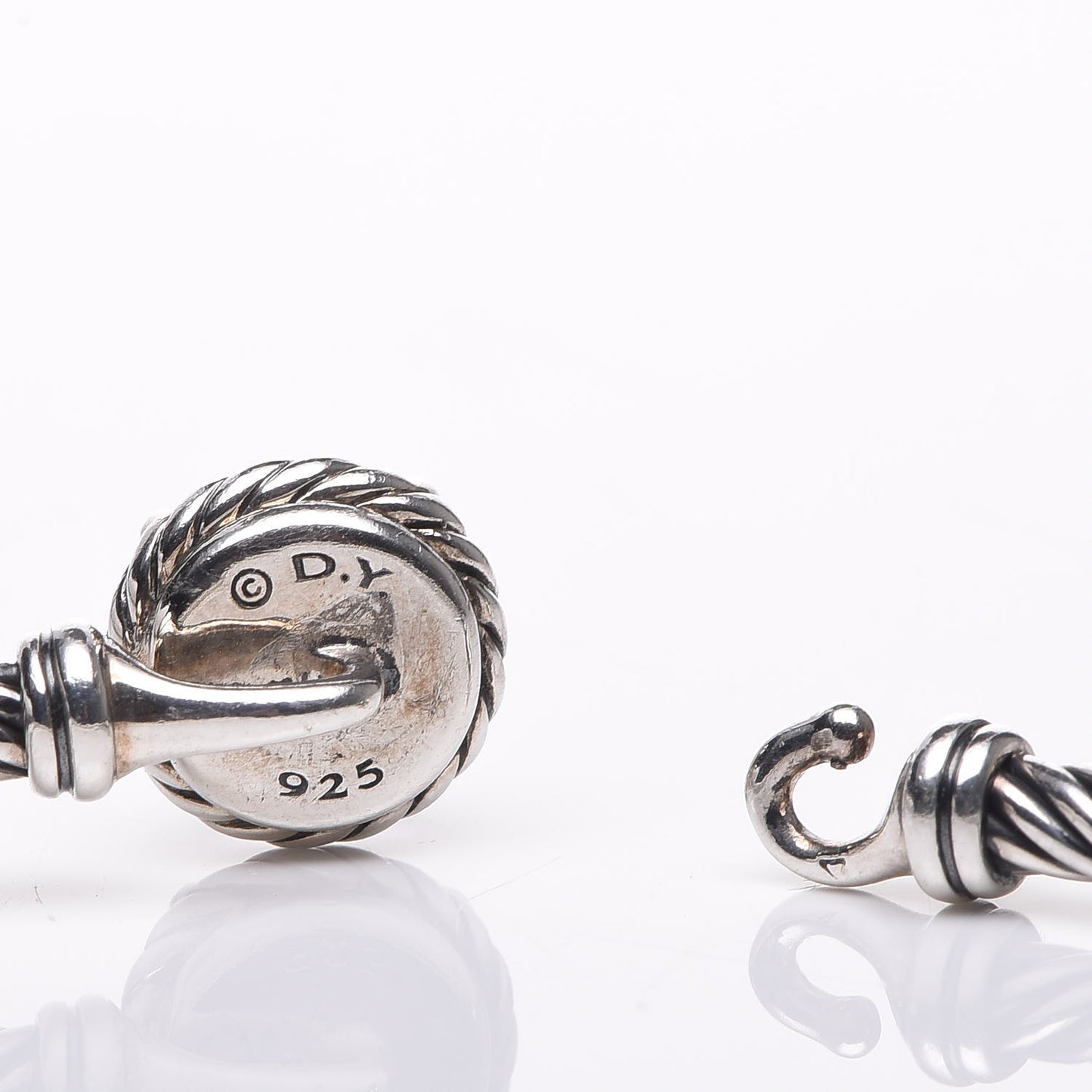 Sterling Silver Black Orchid 3mm Chatelaine Bracelet