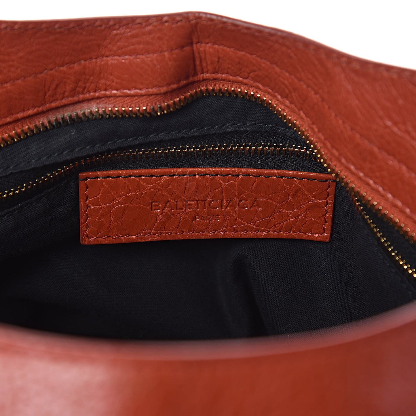 Agneau Giant 12 Gold Hardware City Rouge Ambre