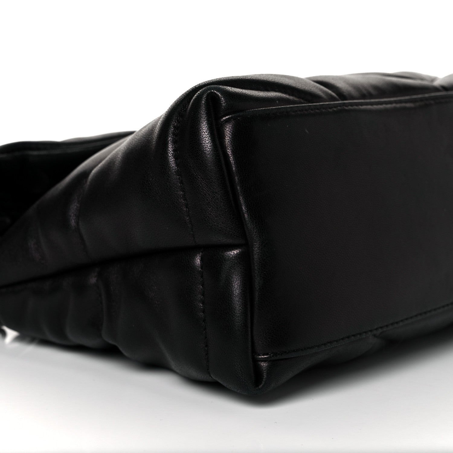 Saint Laurent Lambskin Quilted Small Loulou Puffer Monogram Chain Satchel Black 8 of 11