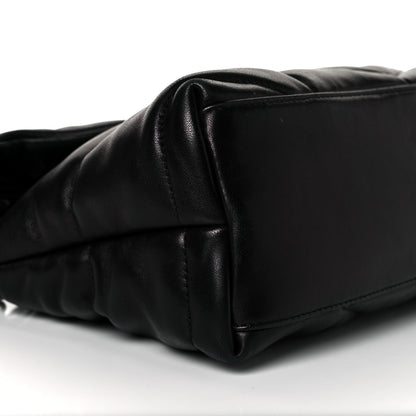 Saint Laurent Lambskin Quilted Small Loulou Puffer Monogram Chain Satchel Black 8 of 11