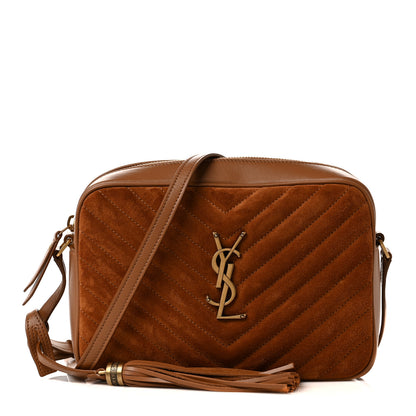 Saint Laurent Suede Matelasse Monogram Lou Camera Bag Cinnamon 1 of 8