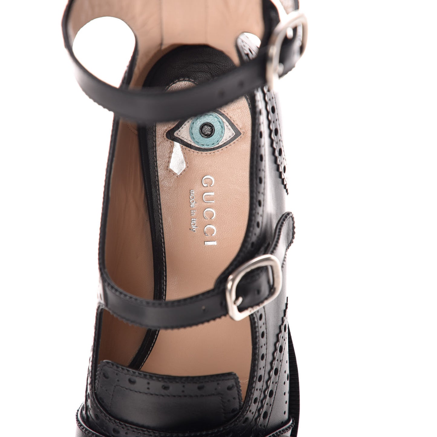 Calfskin Queercore Brogue Knee High Boots 38 Black