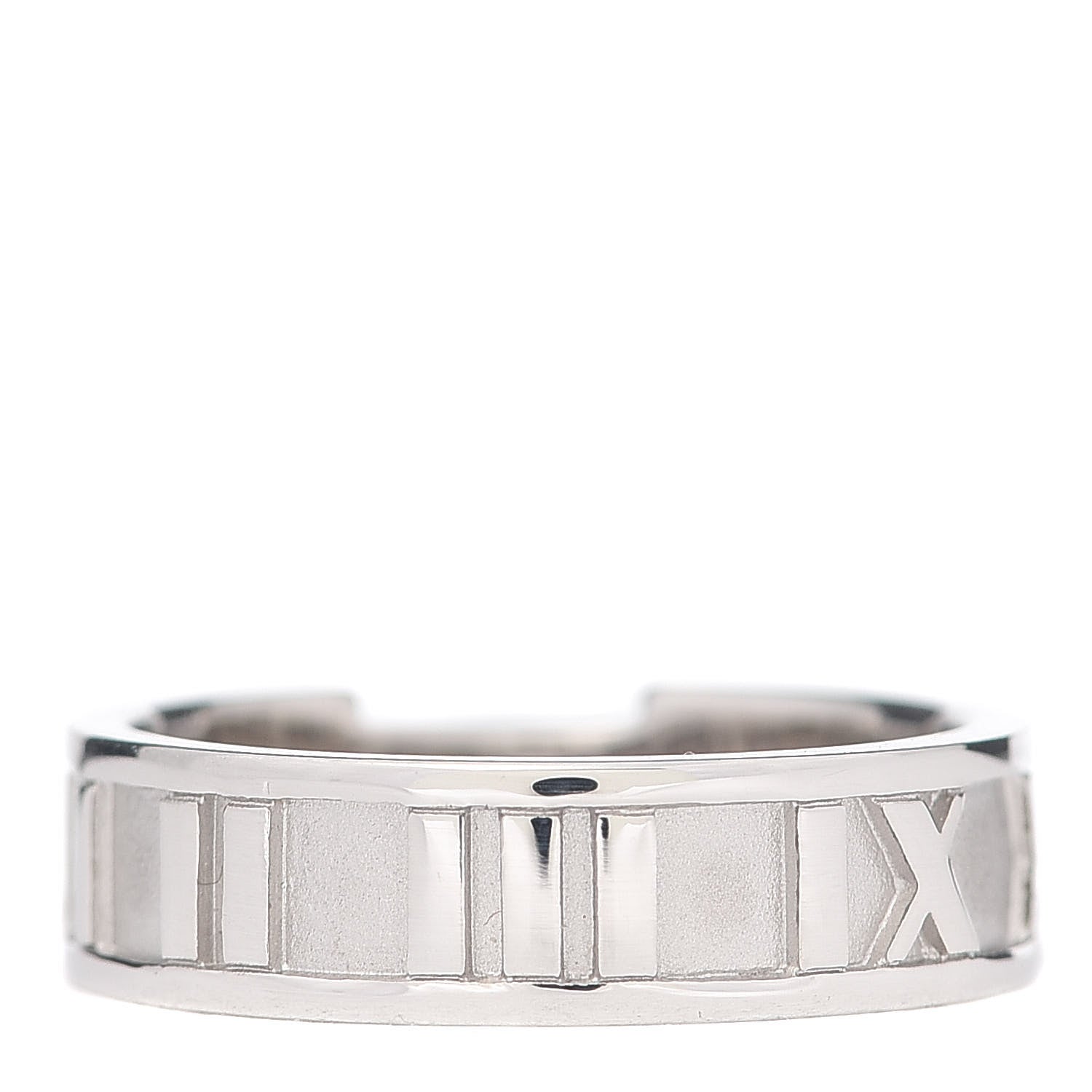 Tiffany 18K White Gold Blue Sapphire Atlas Ring 52 6 3 of 6