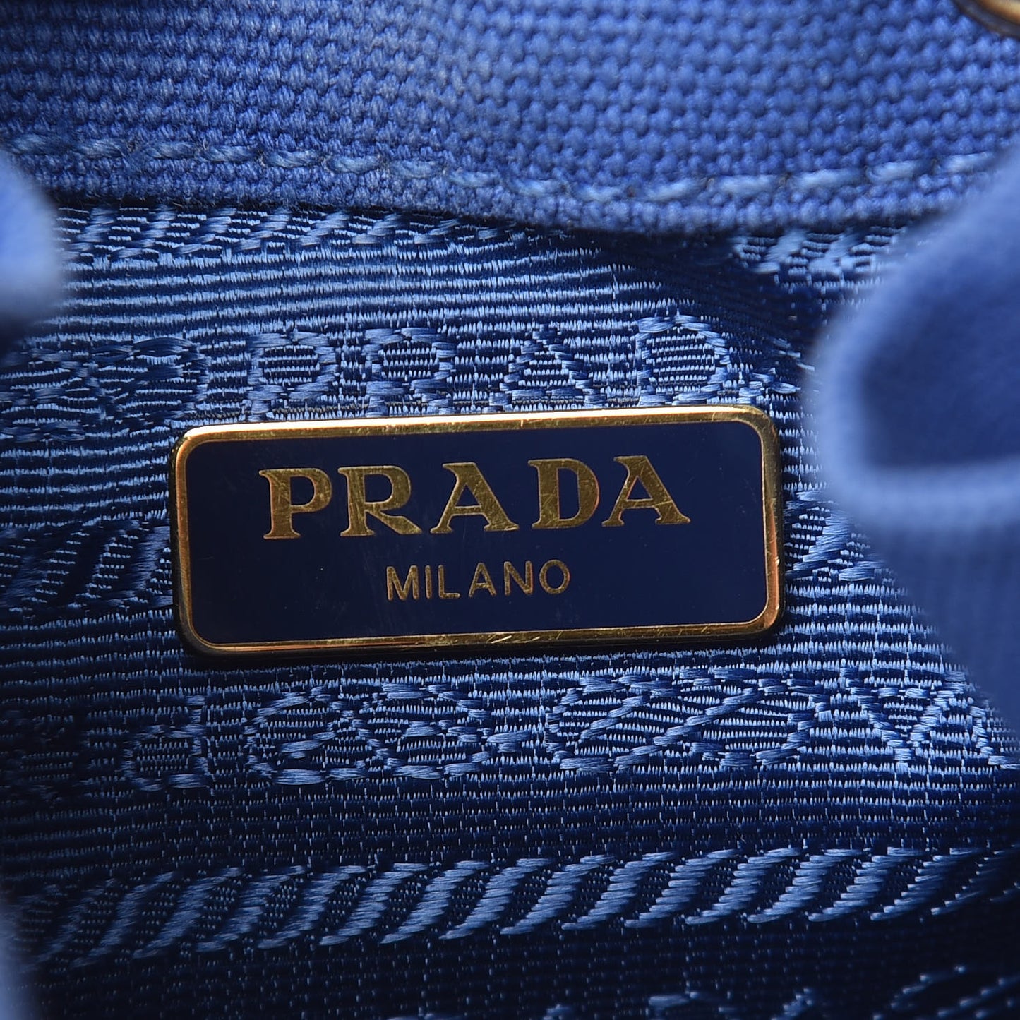 Wicker Canvas Bucket Bag Blue