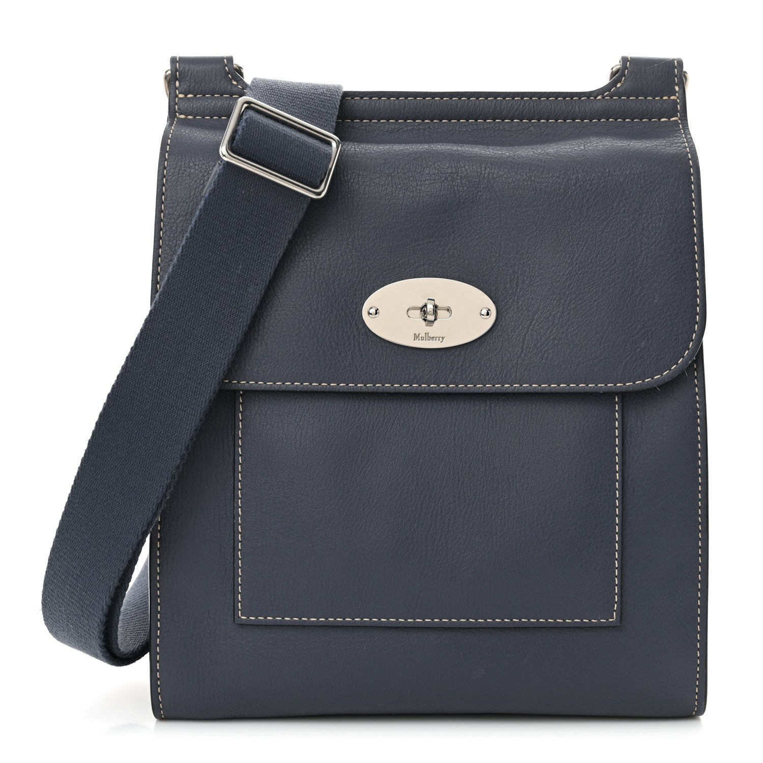 Mulberry Grain Calfskin New Antony Messenger Crossbody Blue 1 of 10