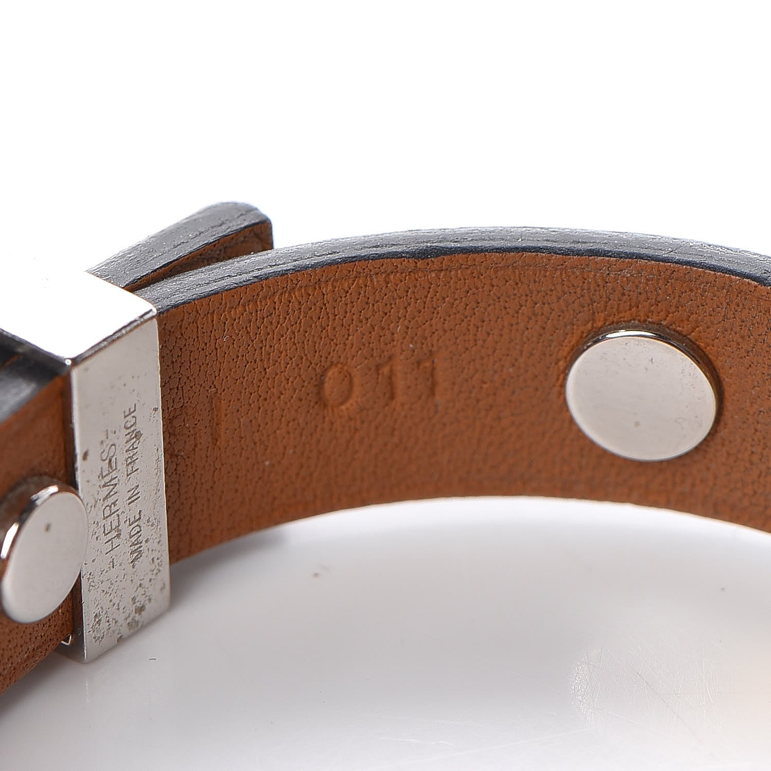 Hermes Swift Mini Dog Square Studded Bracelet T1 Black 5 of 6