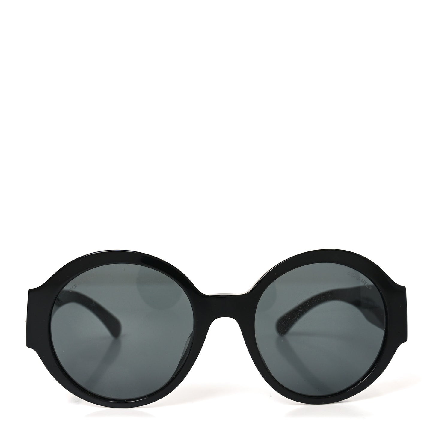 Acetate Round Sunglasses 5410-A Black