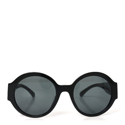Chanel Acetate Round Sunglasses 5410-A Black 2 of 7