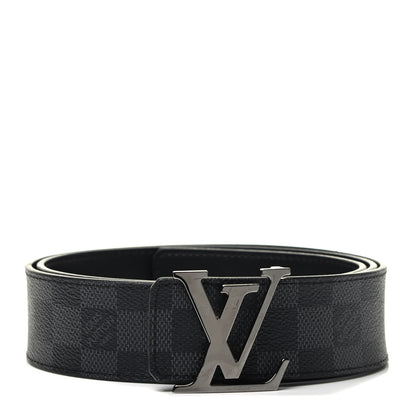 Louis Vuitton Damier Graphite 40mm LV Initiales Belt 90 36 1 of 3