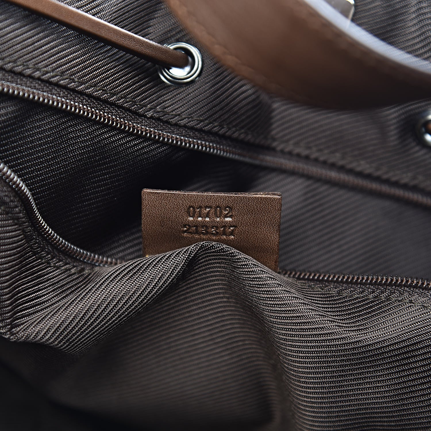 Gucci Monogram Drawstring Bag Brown 7 of 14
