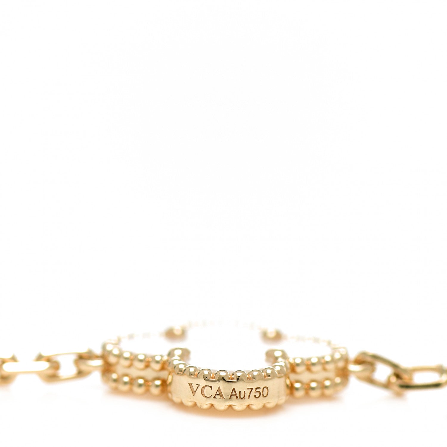 Van Cleef & Arpels 18K Yellow Gold Mother of Pearl 5 Motifs Vintage Alhambra Bracelet 4 of 6