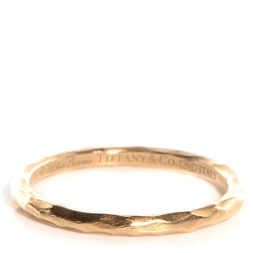 18K Yellow Gold Paloma Picasso Hammered Ring 8