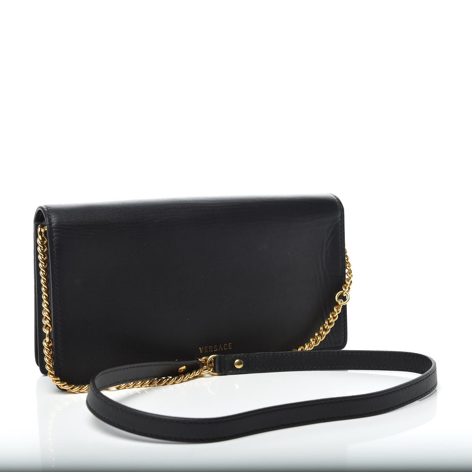 Versace Calfskin Medallion Tribute Crossbody Black 3 of 10