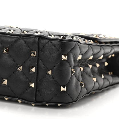 Valentino Garavani Lambskin Medium Rockstud Spike Shoulder Bag Black 9 of 9