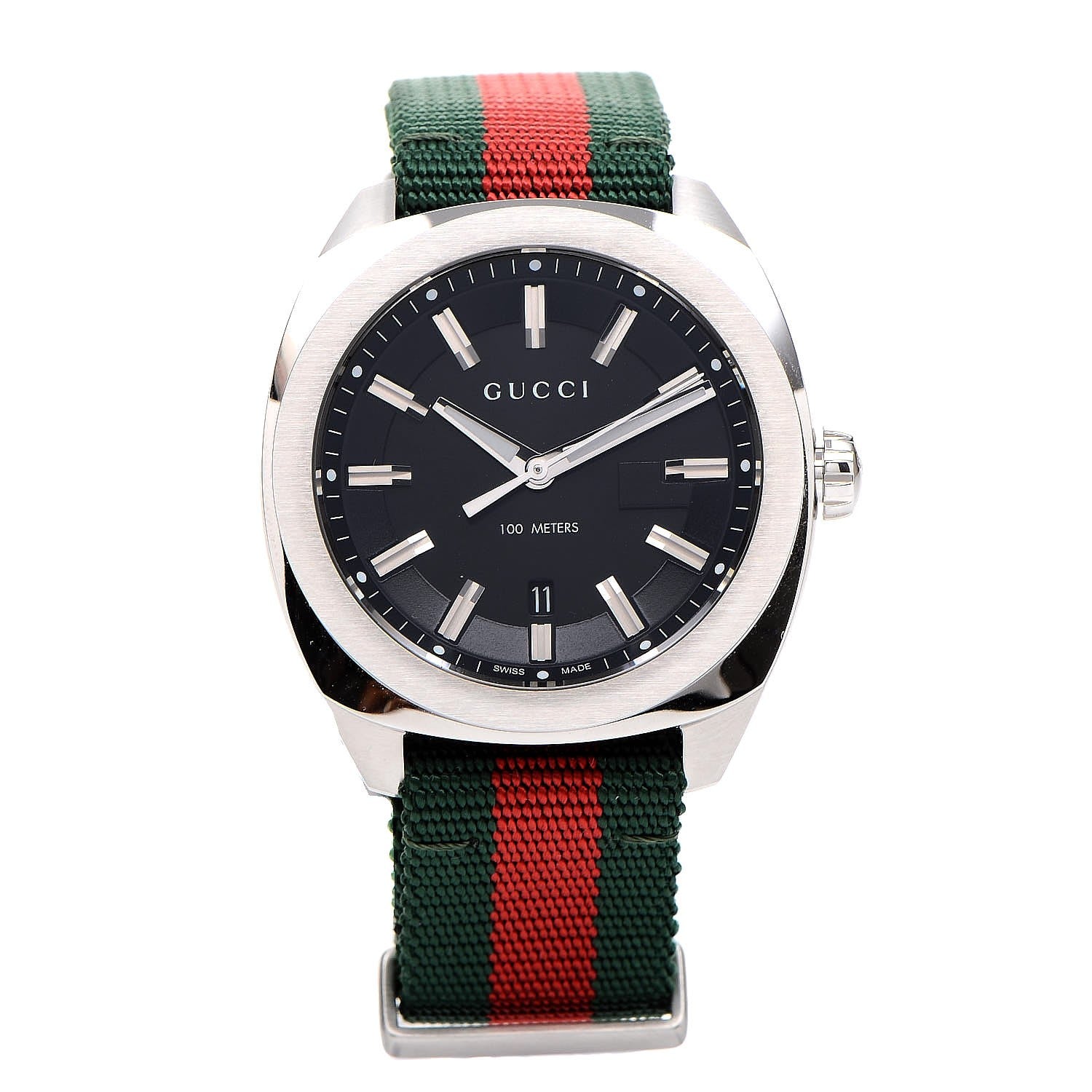 Gucci Stainless Steel Nylon 41mm GG2570 Quartz Watch Black 1 of 8