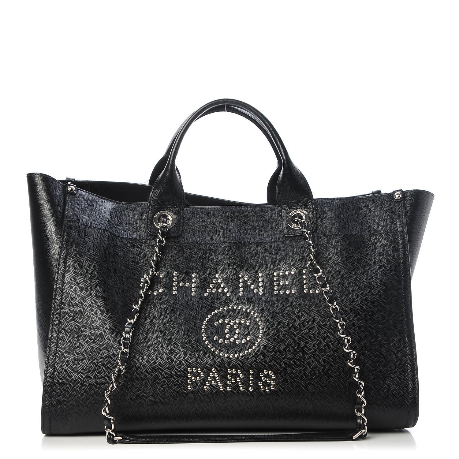 Chanel Caviar Medium Studded Deauville Tote Black 1 of 15