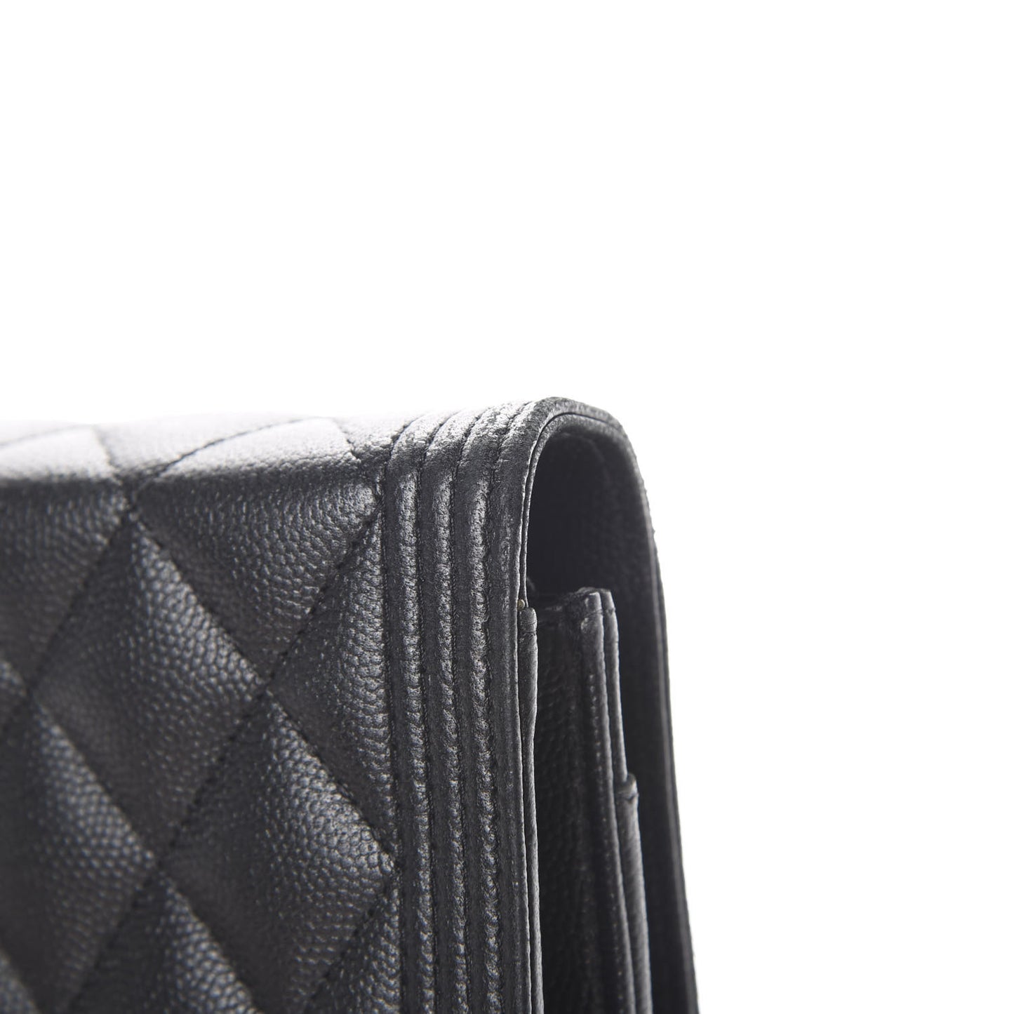 Caviar Quilted Boy Wallet On Chain WOC So Black