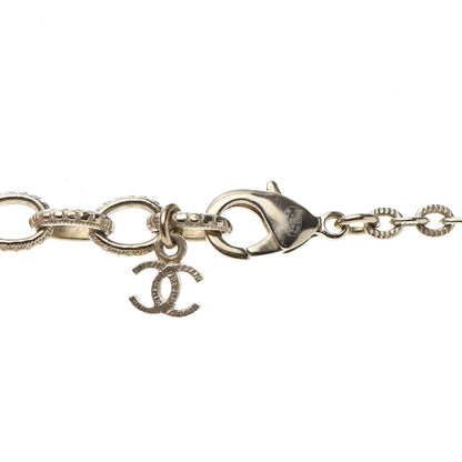 Chanel Resin Pearl Heart CC Pendant Necklace Gold 7 of 8