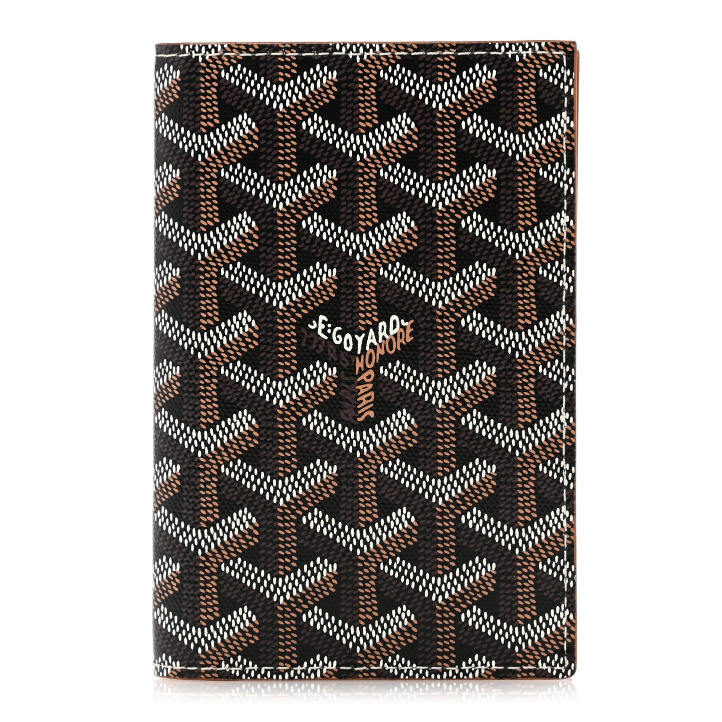 Goyardine Grenelle Passport Wallet Black Gold