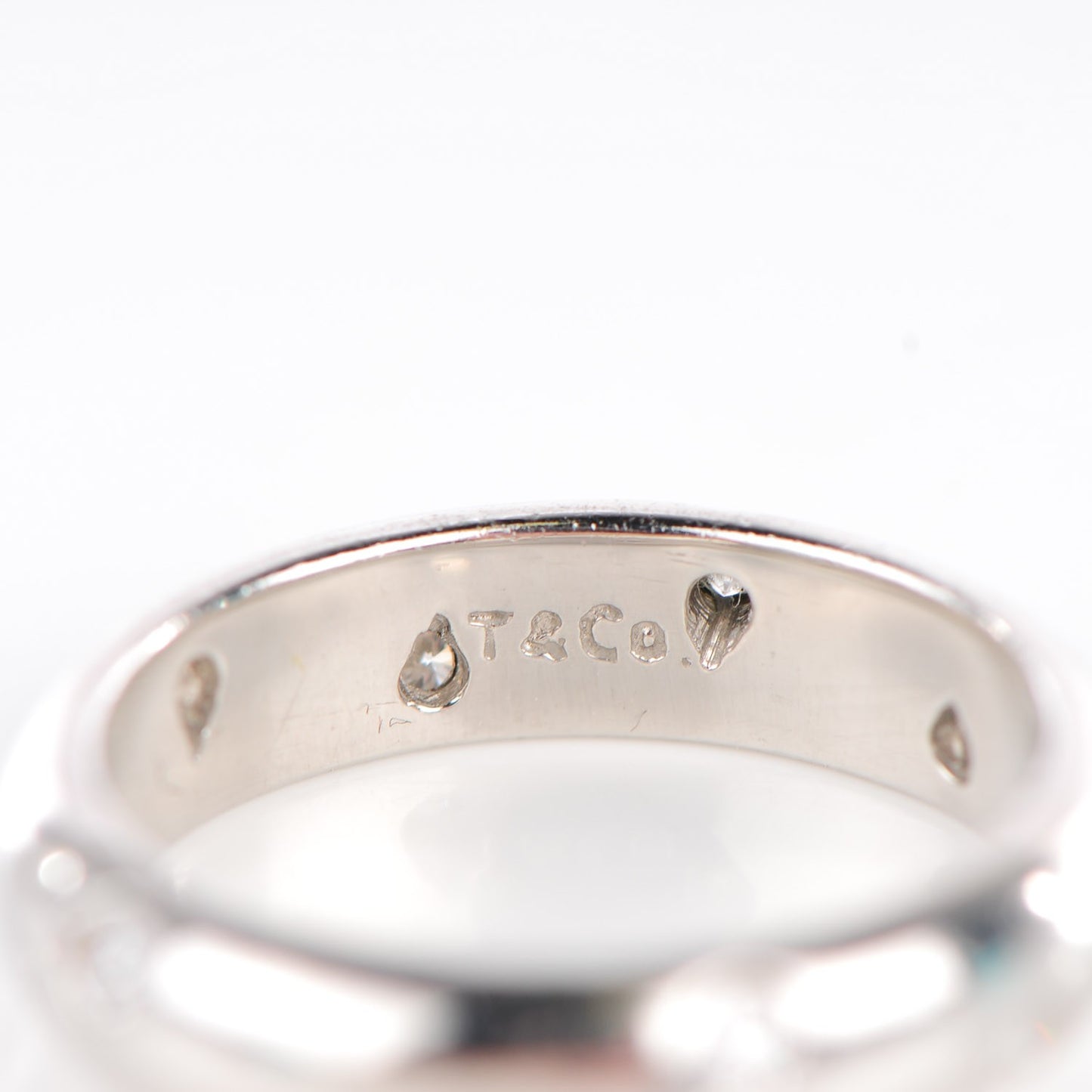 Platinum Diamond 4mm Etoile Band Ring 50 5.25