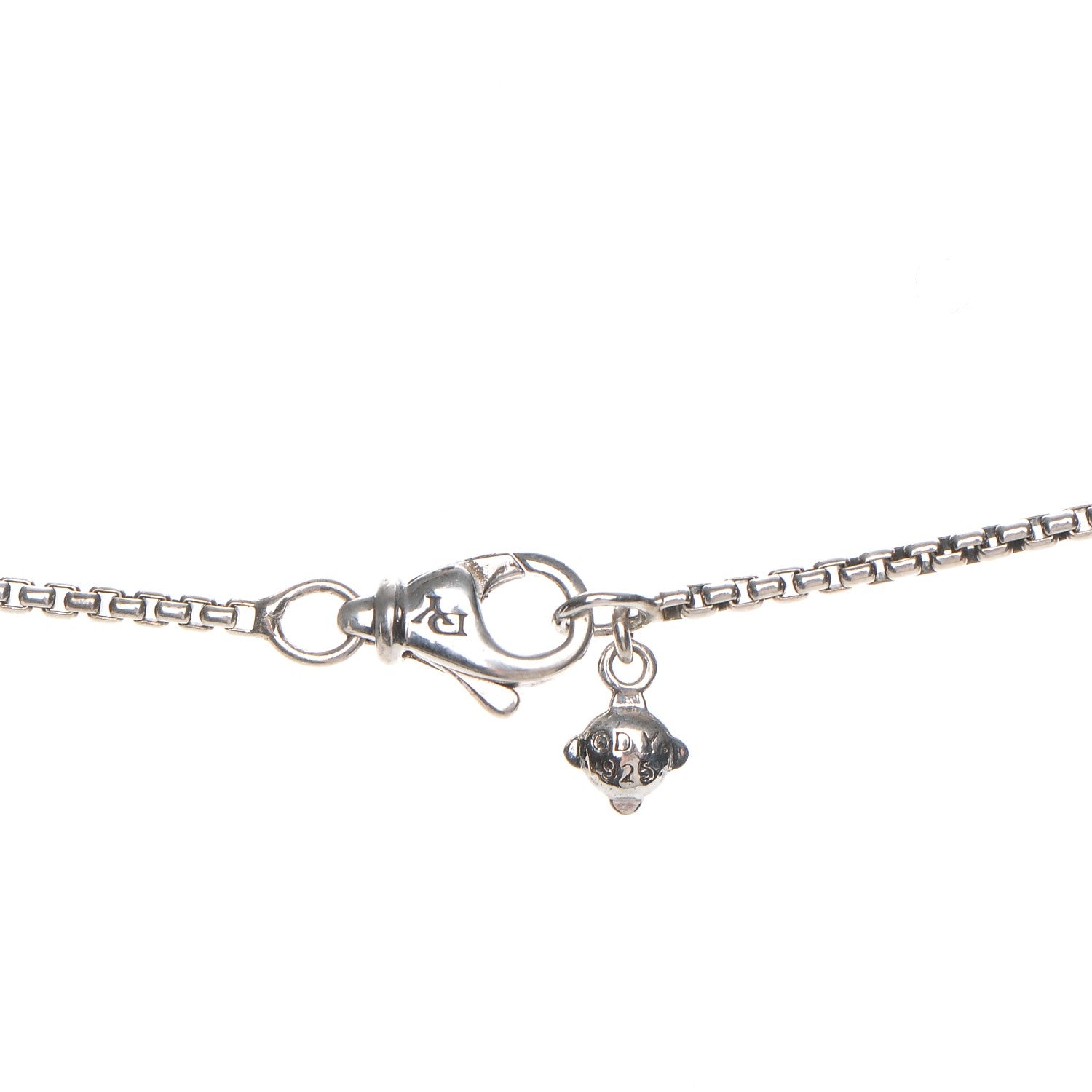 David Yurman Sterling Silver Diamond 10mm Labyrinth Pendant Necklace 5 of 6