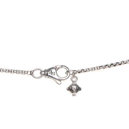 David Yurman Sterling Silver Diamond 10mm Labyrinth Pendant Necklace 5 of 6