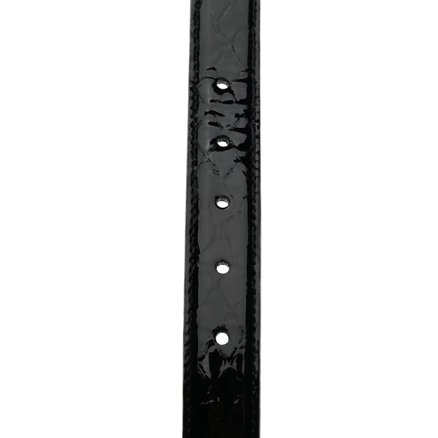 Patent Calfskin Snakeskin Embossed 20mm Cintura Belt 80 32 Black