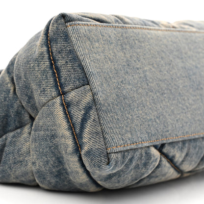 Saint Laurent Denim Quilted Small Loulou Puffer Monogram Chain Satchel Blue Cinnamon 9 of 10