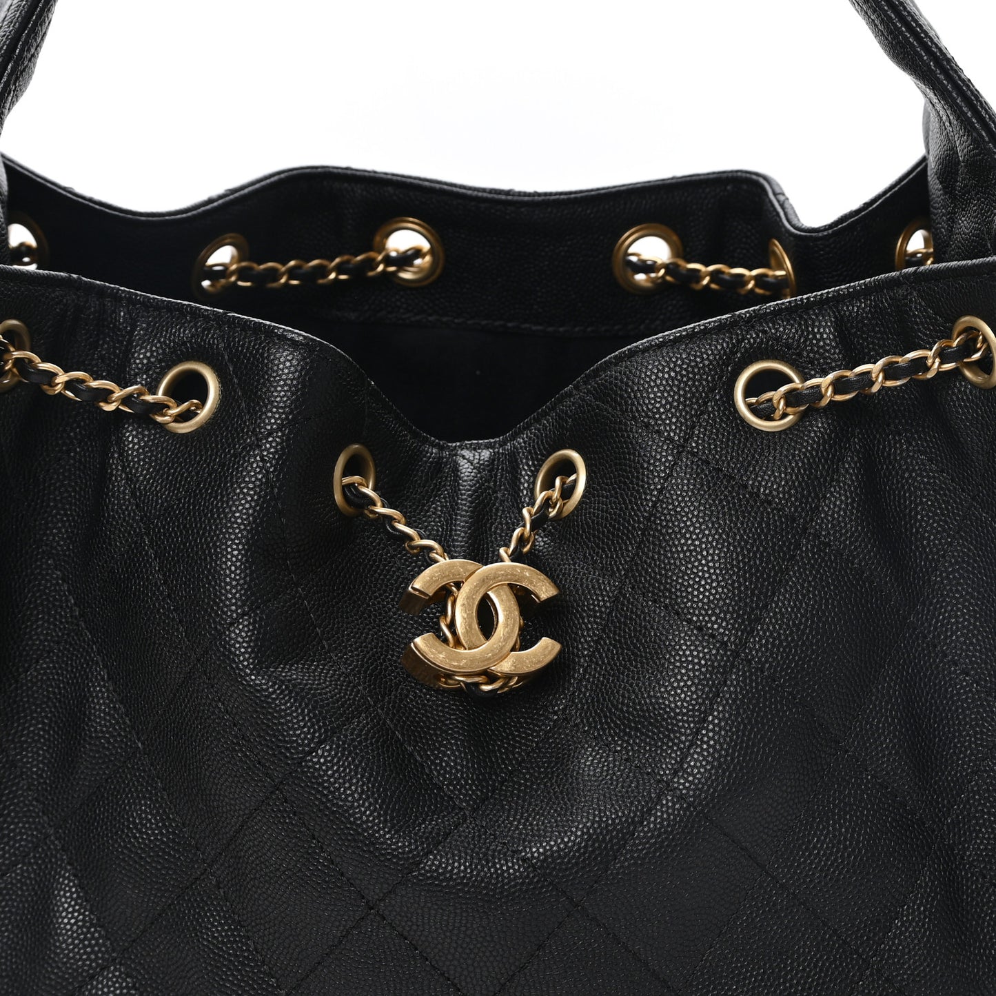 Caviar Quilted Small Chanel 25 Handbag Black