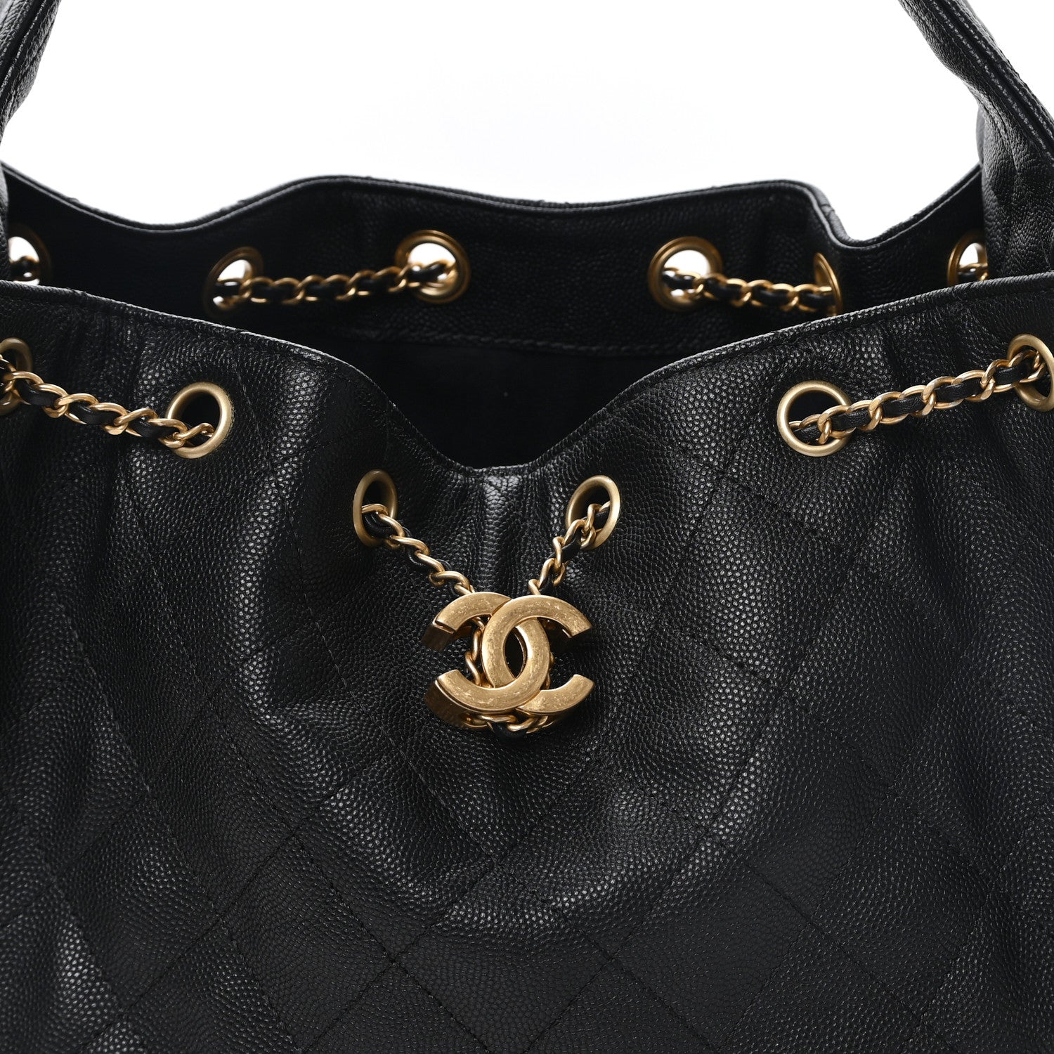 Chanel Caviar Quilted Small Chanel 25 Handbag Black 7 of 9