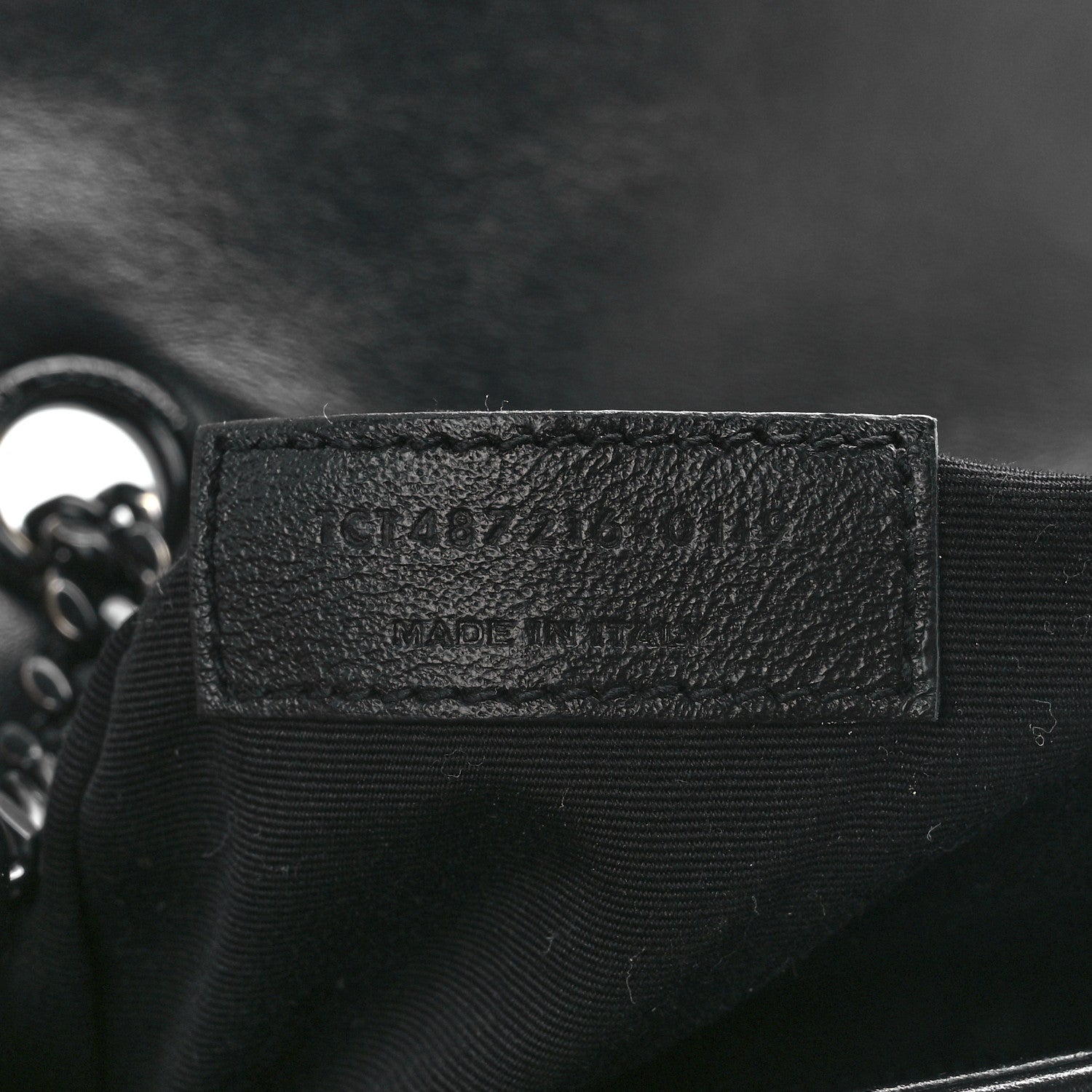 Saint Laurent Calfskin Y Quilted Monogram Monochrome Medium Loulou Chain Satchel Black 8 of 13